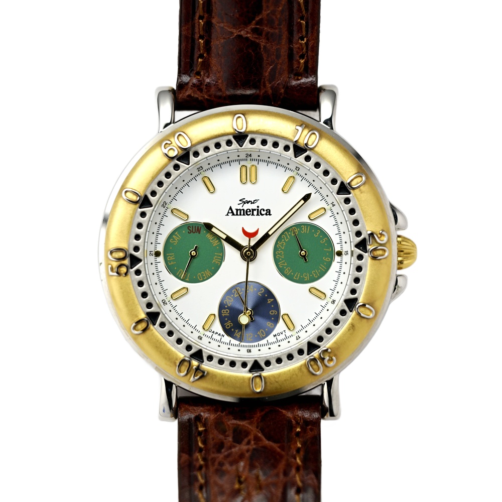 Sport America Divers Watch Men's Day Date 24HR 38mm